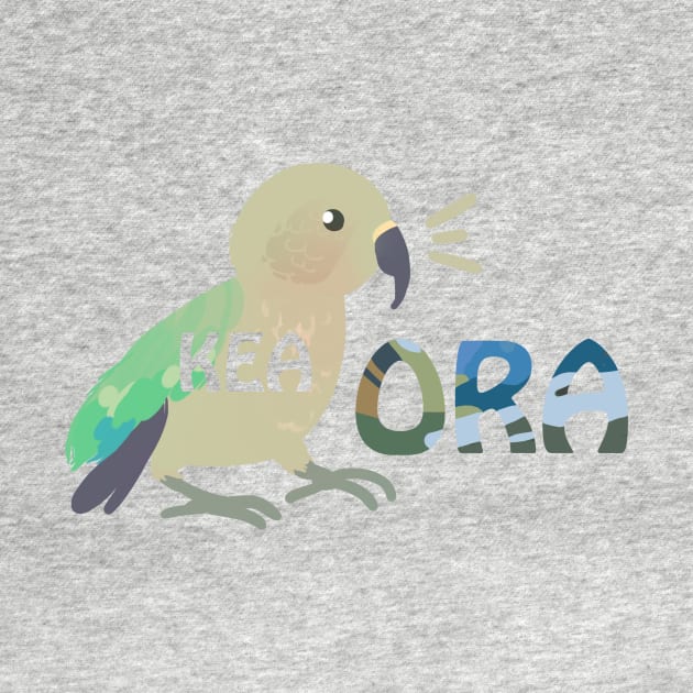 Kea Ora Kea Kia Ora New Zealand Bird Greeting Maori Pun by yellowpomelo